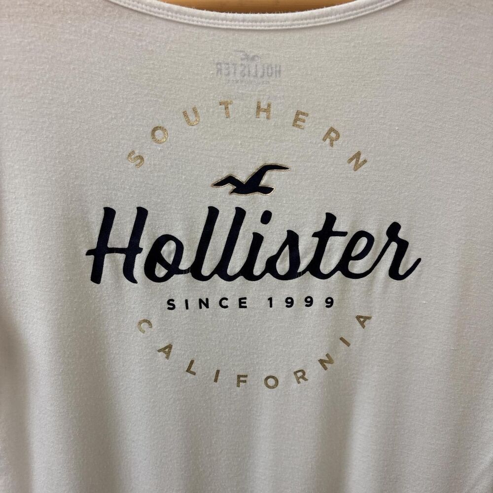 Hollister-co Women's White T-shirt - Picture 4 of 6